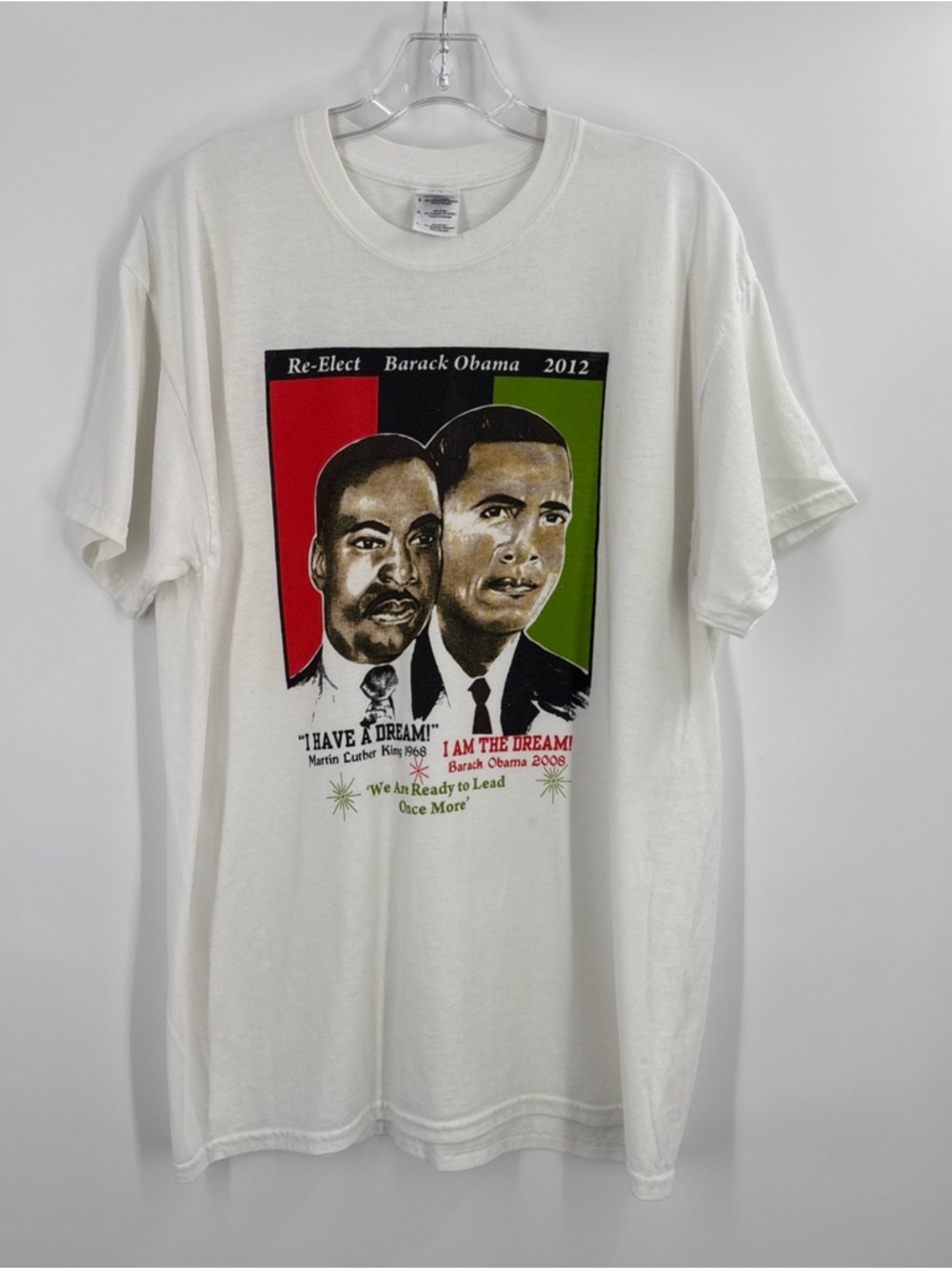 Sz L Barack Obama Re-Elect Graphic Tee - White political USA 🇺🇸 fashion used
